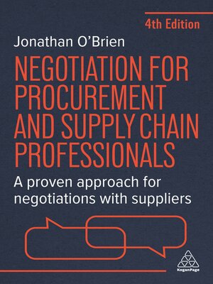 cover image of Negotiation for Procurement and Supply Chain Professionals